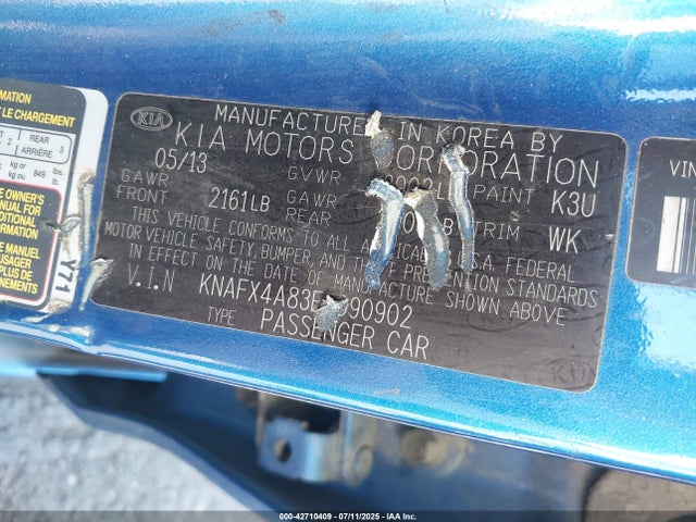 KIA 2014 2014 KNAFX4A83E5090902 Image 9