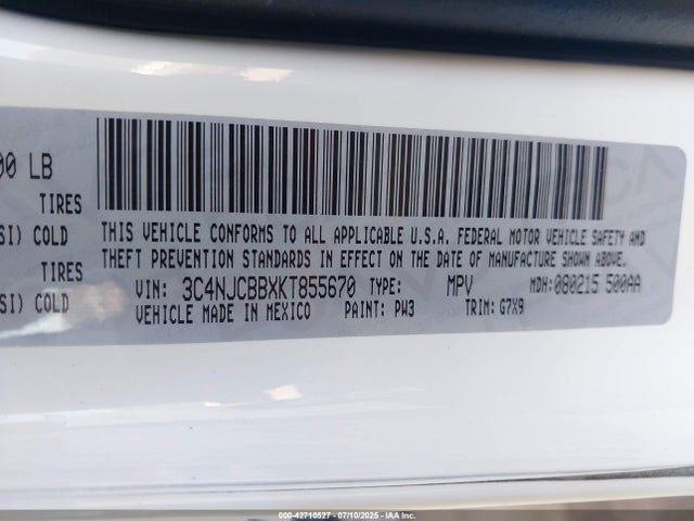 3C4NJCBBXKT855670 Jeep 2019