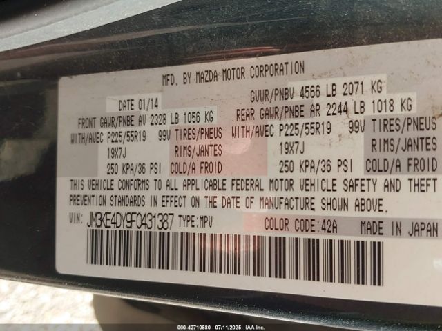 2015 MAZDA CX-5 JM3KE4DY9F0431387 Photo 8