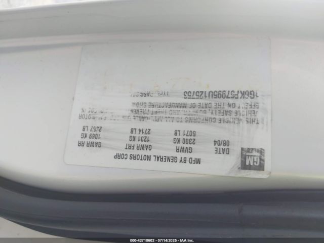 2005 CADILLAC DEVILLE 1G6KF57995U125753 Photo 8