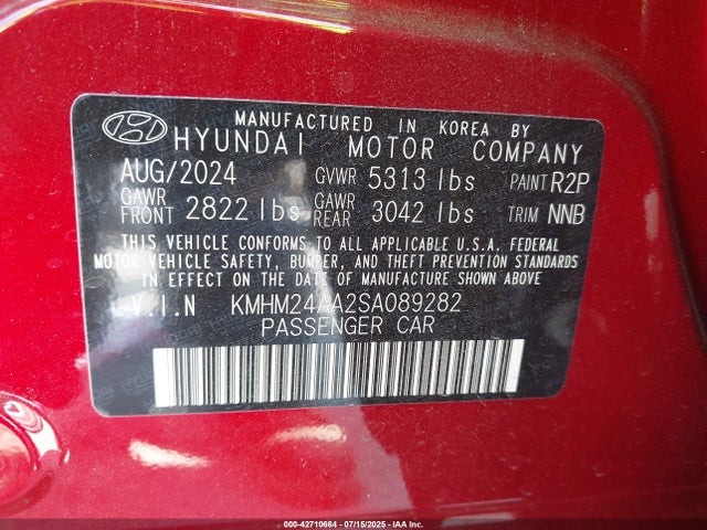 Hyundai Ioniq 6 2025 KMHM24AA2SA089282 Image 9