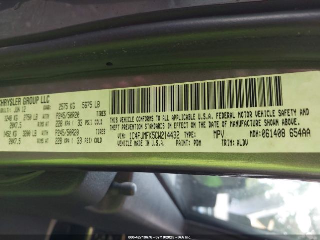 2012 JEEP LIBERTY 1C4PJMFK5CW214432 Photo 8