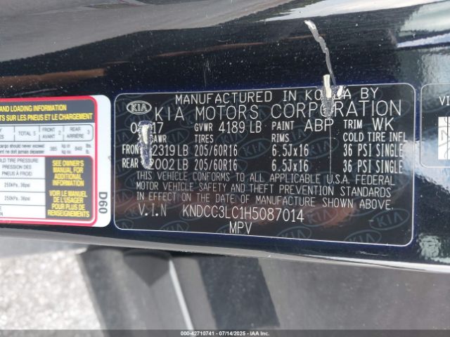 2017 KIA NIRO KNDCC3LC1H5087014 Photo 8