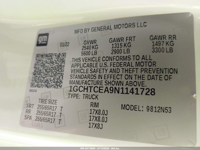 1GCHTCEA9N1141728 Chevrolet lcv