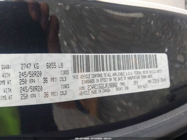 2018 CHRYSLER PACIFICA 2C4RC1GG2JR186882 Photo 8