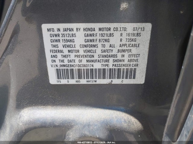 Продажа на аукционе авто 2013 Honda Fit, vin: JHMGE8H31DC060174, номер лота: 42710912