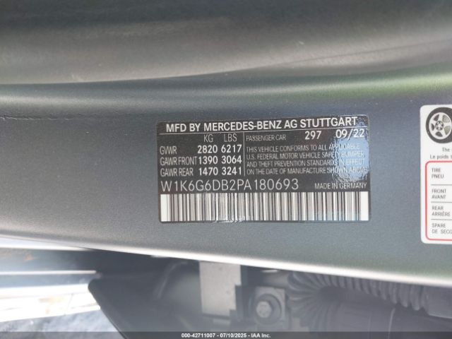 2023 MERCEDES-BENZ S 500 W1K6G6DB2PA180693 Photo 8