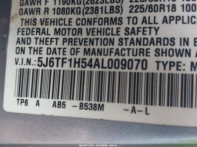 2010 HONDA ACCORD CROSSTOUR 5J6TF1H54AL009070 Photo 8