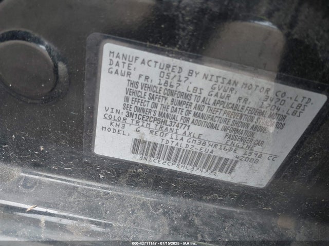 3N1CE2CP5HL374771 Nissan 2017