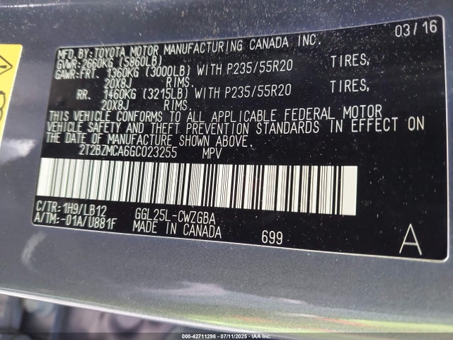 Lexus RX 2016 2T2BZMCA6GC023255 Image 9
