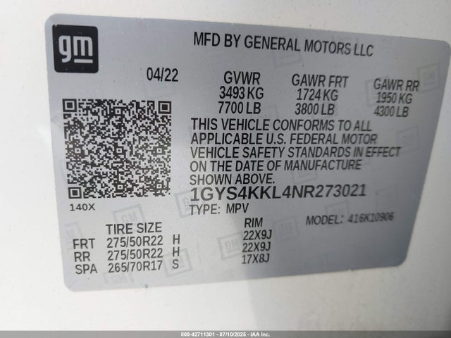 2022 CADILLAC ESCALADE ESV 1GYS4KKL4NR273021 Photo 8