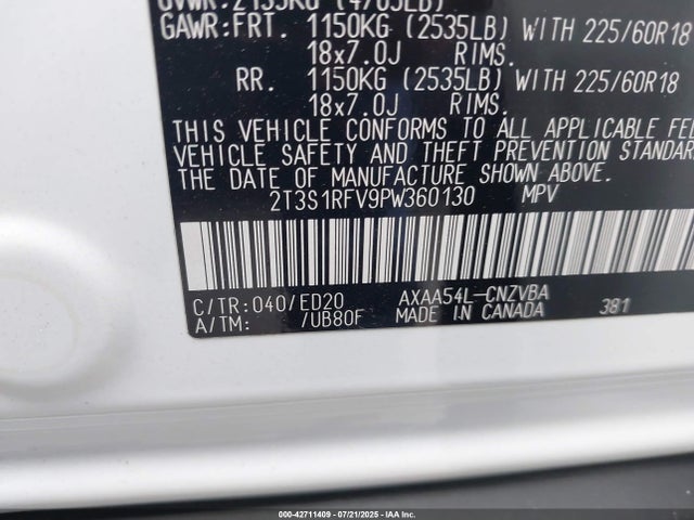 Toyota a25a-fks 2023 2T3S1RFV9PW360130 Image 23