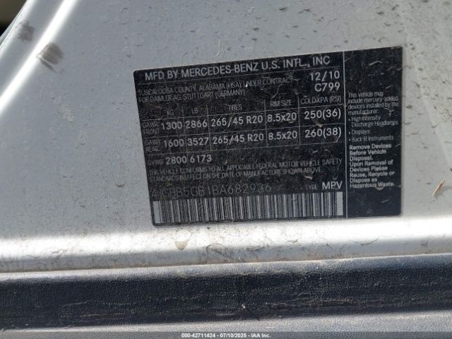 2011 MERCEDES-BENZ ML 350 4JGBB5GB1BA682936 Photo 8