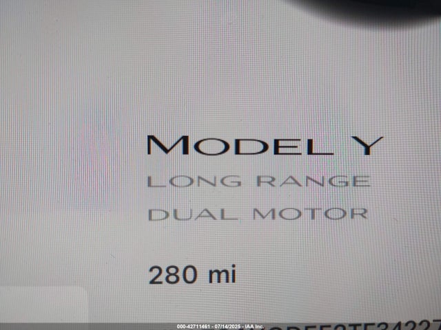 7SAYGDEE2TF342276 Tesla Model Y