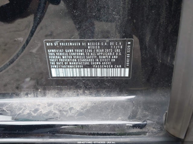 3VW217AU7HM026990 Volkswagen 1.8 tsi