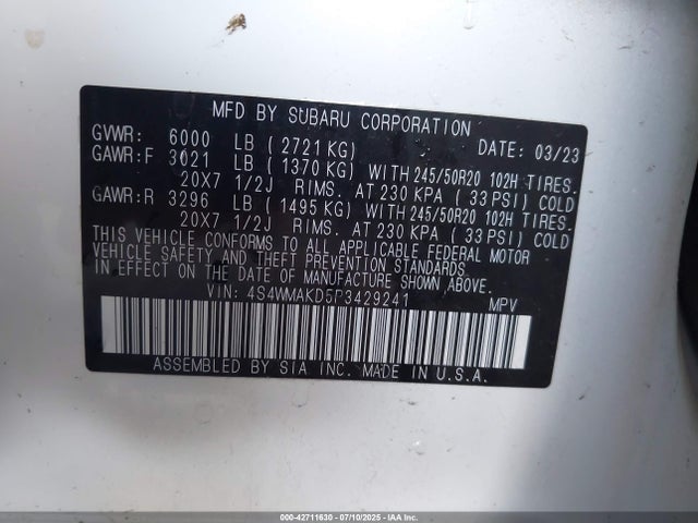4S4WMAKD5P3429241 Subaru 2023