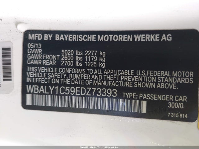 WBALY1C59EDZ73393 BMW 640i