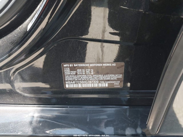 WBA4F7C56HG787309 BMW 2017