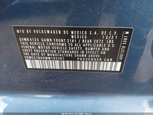 Volkswagen tsi 2021 3VWE57BUXMM102387 Image 9