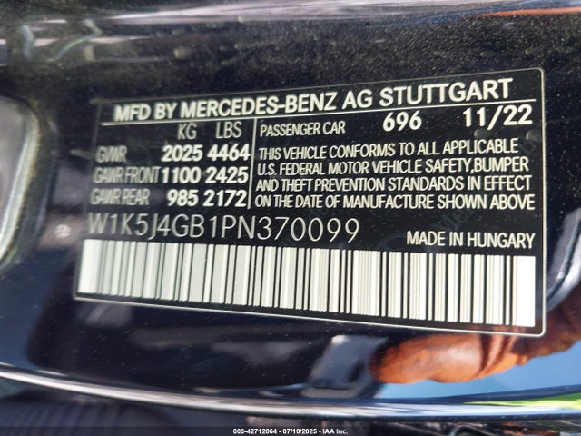W1K5J4GB1PN370099 Mercedes-Benz m260