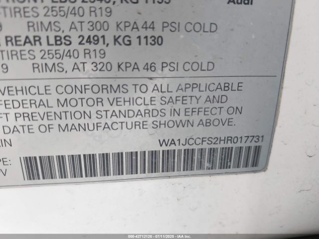 2017 AUDI Q3 WA1JCCFS2HR017731 Photo 8