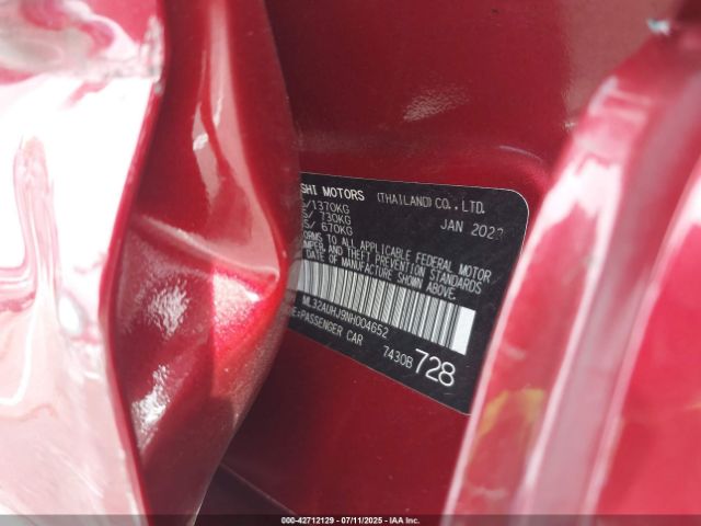 2022 MITSUBISHI MIRAGE ML32AUHJ9NH004652 Photo 8