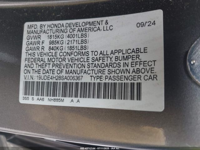 2025 ACURA INTEGRA 19UDE4H28SA006367 Photo 8