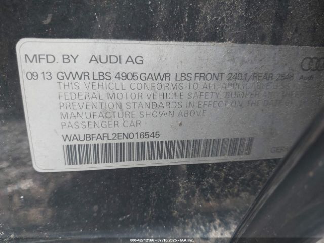2014 AUDI A4 WAUBFAFL2EN016545 Photo 8