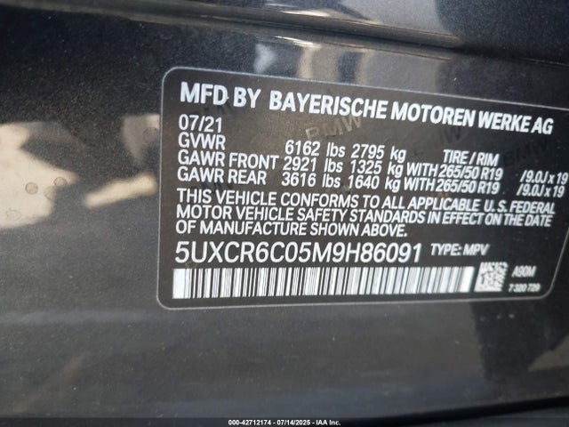 5UXCR6C05M9H86091 BMW X5
