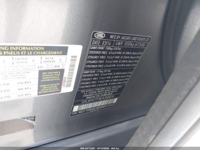 2014 LAND ROVER RANGE ROVER SPORT SALWR2TF9EA358834 Photo 8