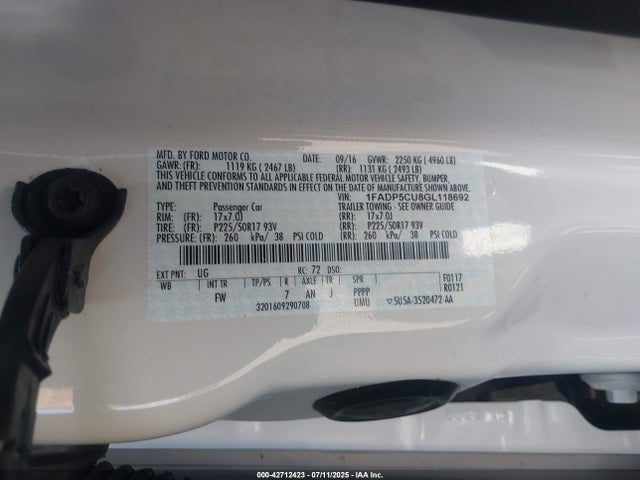 Ford 2016 2016 1FADP5CU8GL118692 Image 9