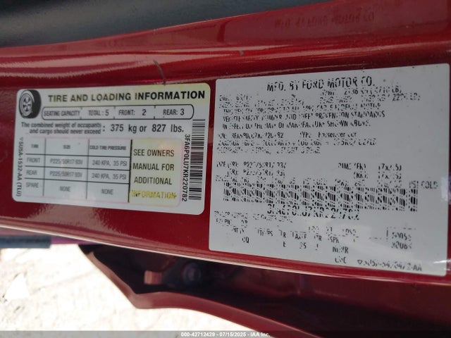 Ford Fusion 2019 3FA6P0LU7KR220782 Image 9