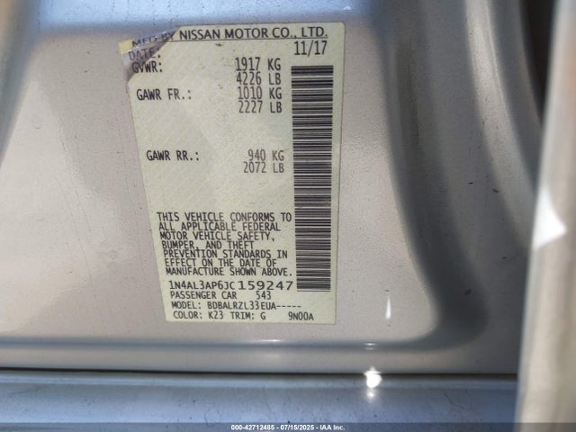 1N4AL3AP6JC159247 Nissan 2018