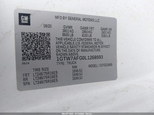 1GTW7AFG0L1268593 GMC l96 - flexible fuel engine, iron