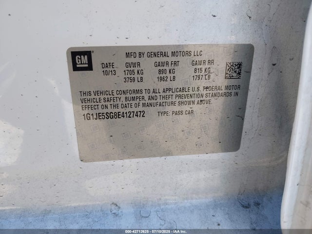 1G1JE5SG8E4127472 Chevrolet lwe