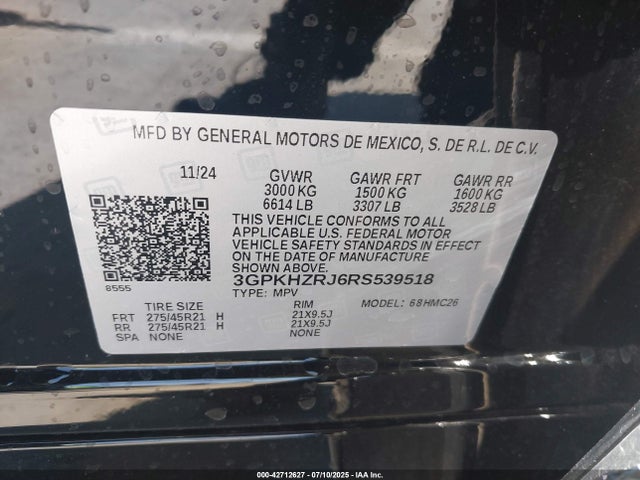 3GPKHZRJ6RS539518 Honda x0c+ec5