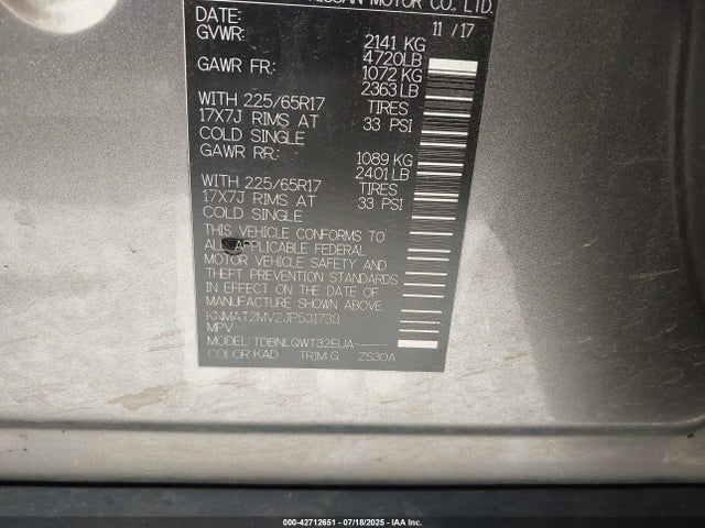 Nissan 2018 2018 KNMAT2MV2JP531738 Image 9
