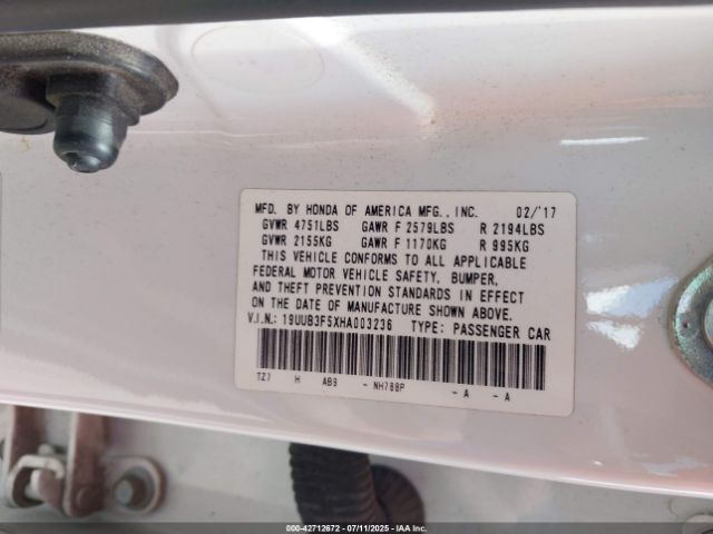 2017 ACURA TLX 19UUB3F5XHA003236 Photo 8