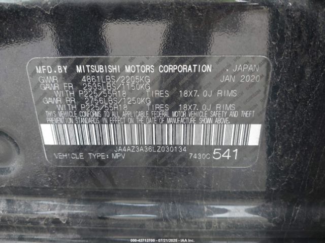 2020 MITSUBISHI OUTLANDER JA4AZ3A36LZ030134 Photo 8