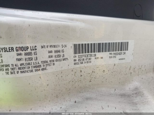 2014 FIAT 500E 3C3CFFGE3ET291138 Photo 8