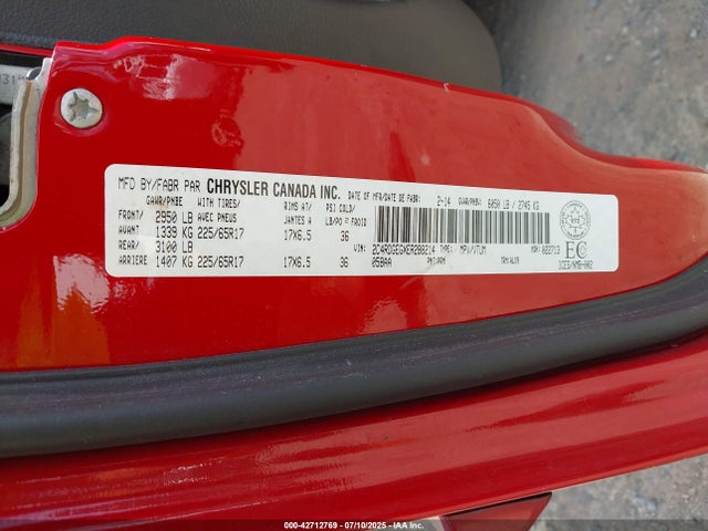 2C4RDGEGXER288214 Dodge 2014