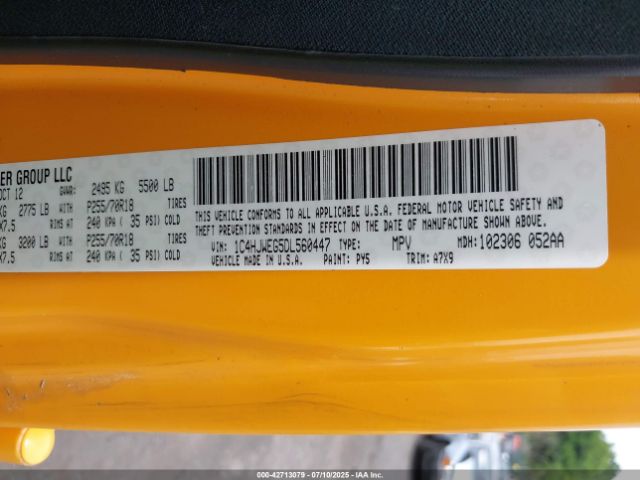2013 JEEP WRANGLER UNLIMITED 1C4HJWEG5DL560447 Photo 8