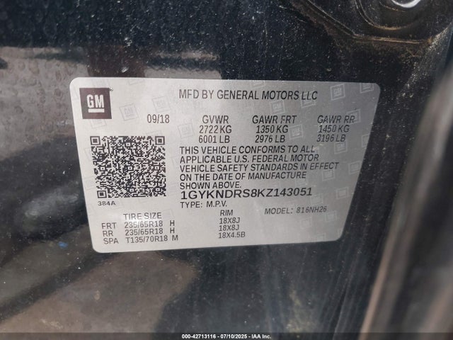 2019 CADILLAC XT5 1GYKNDRS8KZ143051 Photo 8