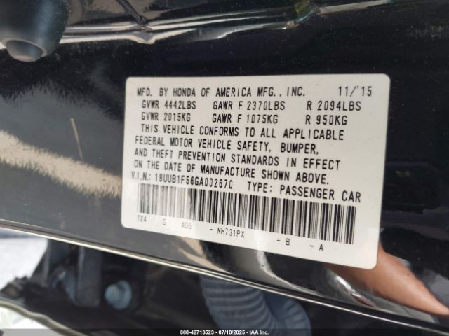 2016 ACURA TLX 19UUB1F56GA002670 Photo 8