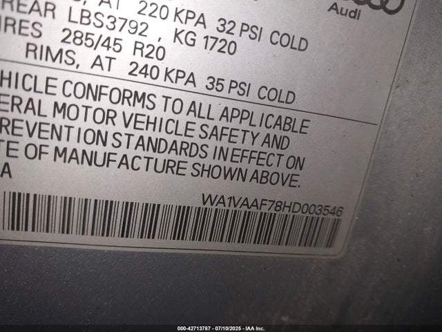 2017 AUDI Q7 WA1VAAF78HD003546 Photo 8