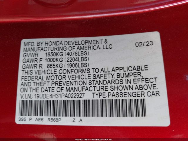 2023 ACURA INTEGRA 19UDE4H31PA022927 Photo 8