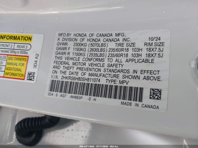 2HKRS6H80SH811074 Honda lfc3