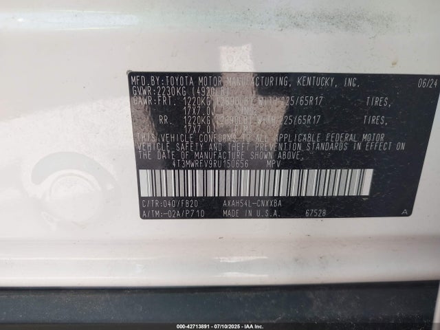 Toyota a25a-fxs 2024 4T3MWRFV9RU150656 Image 9
