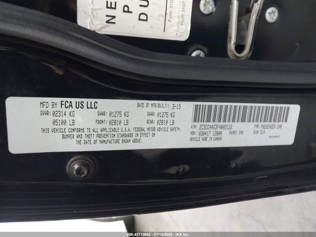 2C3CCAAG3FH802122 Chrysler 300