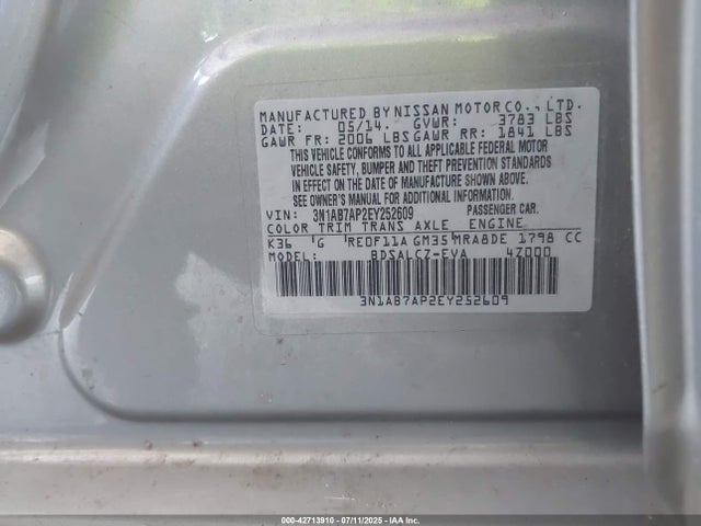 Nissan Sentra 2014 3N1AB7AP2EY252609 Image 9